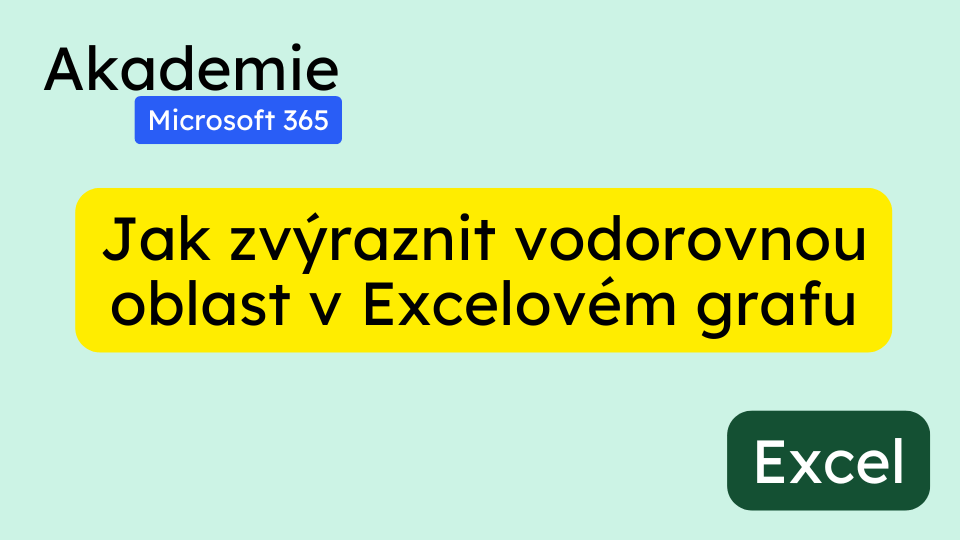 Jak zvýraznit vodorovnou oblast v Excelovém grafu